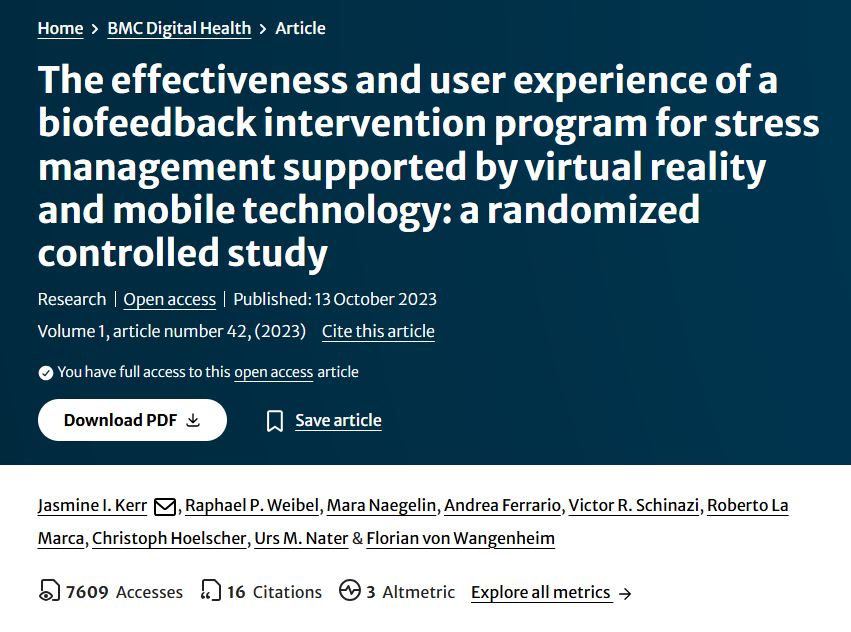 恒挚分享|VR+生物反馈：未来的减压方式——VR+HRV-BF干预研究解读